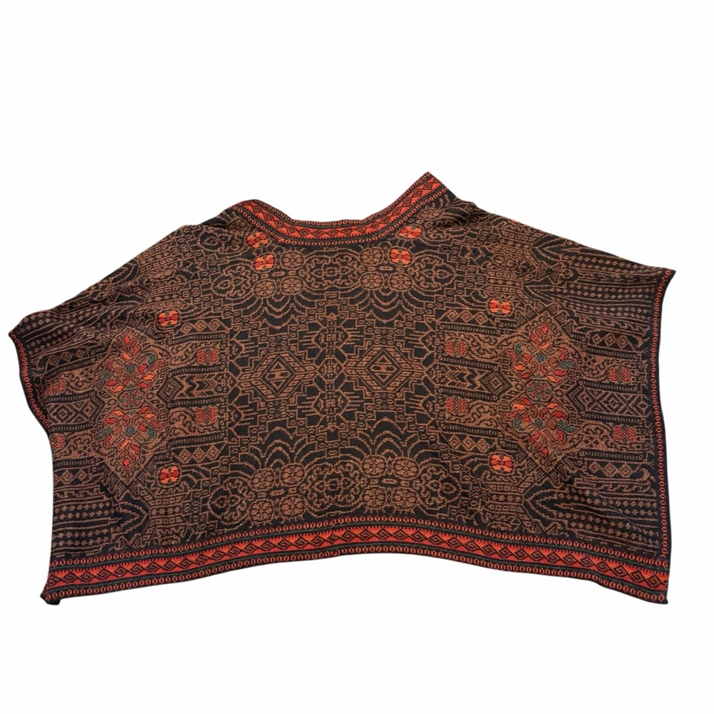 Intiwara Alpaca Poncho Shawl Aztec Nordic Cabincore - Picture 5 of 8